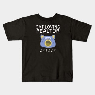 Cat Loving Realtor Kids T-Shirt